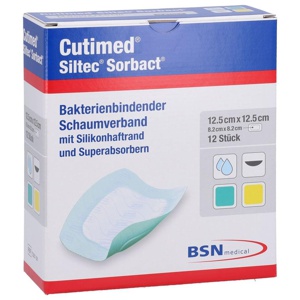 CUTIMED Siltec Sorbact B PU-Verb.12,5x12,5cm Produktbild