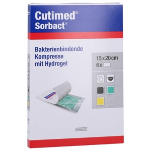 CUTIMED Sorbact Gel Kompressen 15x20 cm Produktbild