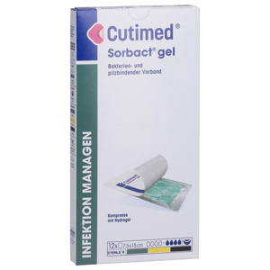 Cutimed Sorbact Gel Kompressen 7,5x15 cm Produktbild