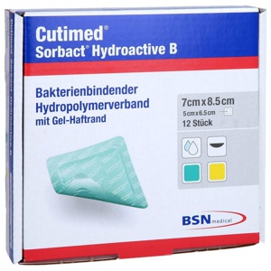 CUTIMED Sorbact Hydroactive B Gel-V.7x8,5 cm haft. Produktbild