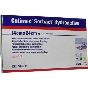 Cutimed Sorbact Hydroactive Kompressen 14x24 cm Produktbild