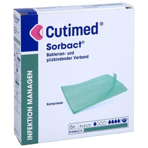 CUTIMED Sorbact Kompressen 4x6 cm Produktbild