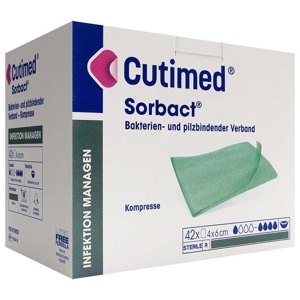 Cutimed Sorbact Kompressen 4x6 cm Produktbild