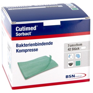Cutimed Sorbact Kompressen 7x9 cm Produktbild
