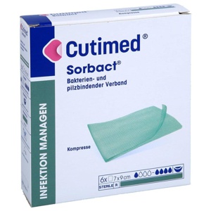 Cutimed Sorbact Kompressen 7x9 cm Produktbild
