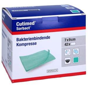 Cutimed Sorbact Kompressen 7x9 cm Produktbild
