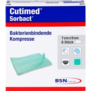 Cutimed Sorbact Kompressen 7x9 cm Produktbild