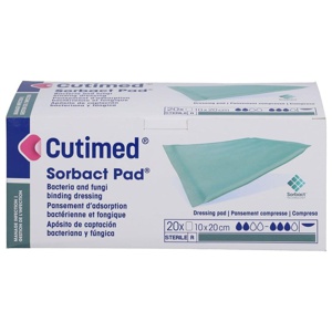 CUTIMED Sorbact Pad Kompressen 10x20 cm Produktbild