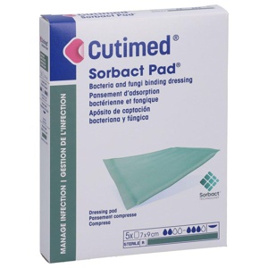 CUTIMED Sorbact Pad Kompressen 7x9 cm Produktbild