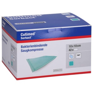 Cutimed Sorbact Saugkompressen 10x10 cm Produktbild