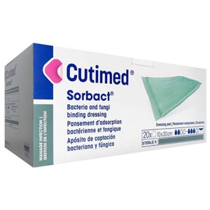 CUTIMED Sorbact Saugkompressen 10x20 cm 20 St Kompressen Produktbild