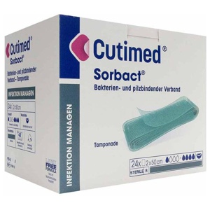 Cutimed Sorbact Tamponaden 2x50 cm, 24 St Tamponaden Produktbild