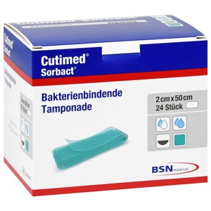 Cutimed Sorbact Tamponaden 2x50 cm Produktbild