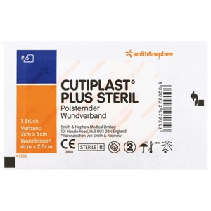 CUTIPLAST Plus steril 5x7 cm Verband 1 St Verband Produktbild
