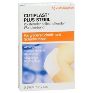 CUTIPLAST Plus steril 5x7 cm Verband 5 St Verband Produktbild