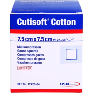 CUTISOFT Cotton Kompr.7,5x7,5 cm steril Produktbild