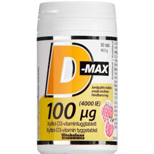 D-Max 100 µg Jordbær-Hindbærsmag produktbillede