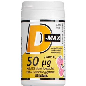 D-Max 50 µg Jordbær-Hindbærsmag produktbillede
