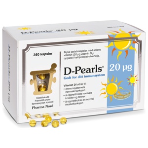 Pharma Nord D-Pearls Kapsler 20 µg, 360 stk. produktbilde