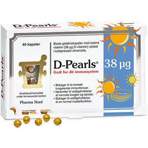 Pharma Nord D-Pearls Vitamin D3 38 mcg 40 kapsler produktbillede