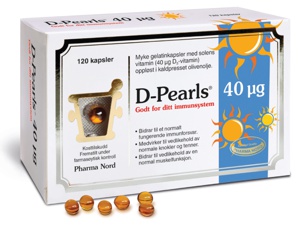 D-Pearls 40 mcg kapsler 120 stk produktbilde