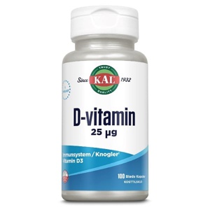 KAL D-vitamin 25 µg 100 kaps produktbillede