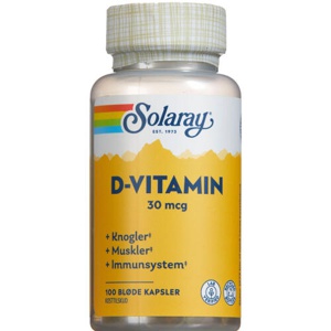 Solaray D-vitamin 30 Mikg produktbillede