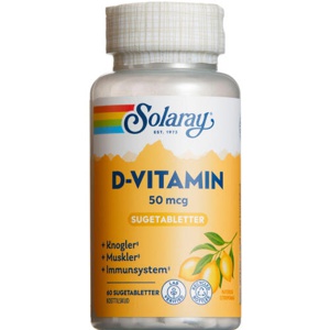 Solaray D-vitamin 50 Âµg - 60 sugetabl. produktbillede