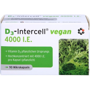 D3-INTERCELL vegan 4.000 I.E. Kapseln Produktbild