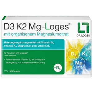 D3 K2 Mg-Loges 180 St Kapseln Produktbild