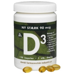 D3-vitamin Stærk Kapsler 90 mcg produktbillede