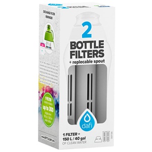 Dafi Sportsflaske Refill 2-Pak 1 stk Antracit Grå produktbillede