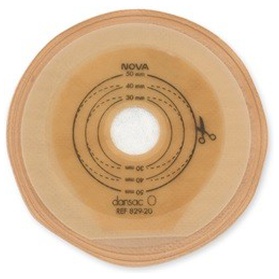 Dansac Nova 1, sluten häftpåse, Minicap, beige, hål 20-50 mm, uppklippbar 30 st produkt bild