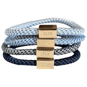 DARK Fat Hair Ties Thin Combo Blue Mix 4pcs produktbillede
