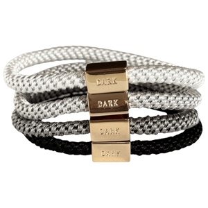 DARK Fat Hair Ties Thin Combo Grey Mix 4stk produktbillede
