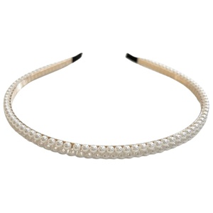 Dark Pearl Hair Band Row White Pearl 1 pcs produkt bild