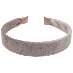 DARK Velvet Hair Band Warm Taupe produktbillede