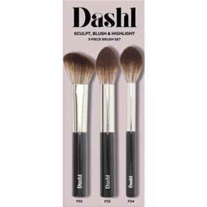 Dashl Sculpt, Blush & Highlight 3-Piece Brush Set produkt bild
