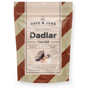 DAVE & JONS Dadlar Sour Cola, 125 g produkt bild