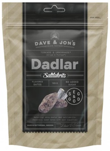 Dave & Jon's tørkede dadler salt lakris 125 g produktbilde