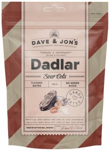 Dave & Jon's tørkede dadler sur cola 125 g produktbilde