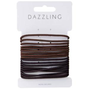 Dazzling Hårsnoddar bruna tunna 18-pack produkt bild