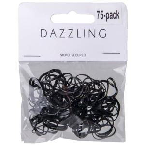 Dazzling Hårsnoddar Gummi svarta 75-pack produkt bild