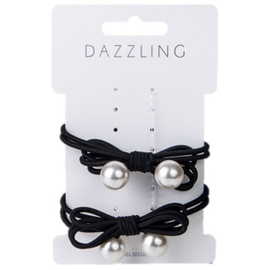 Dazzling Hårsnoddar pärlor svart 2-pack produkt bild
