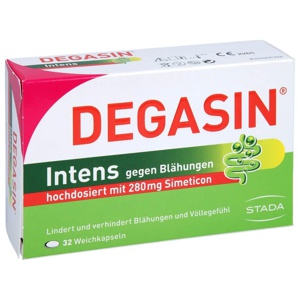 DEGASIN Intens gegen Blähungen 32 St Weichkapseln Produktbild