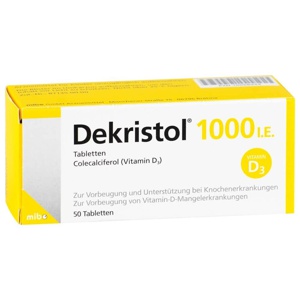 Dekristol 1000 I.E. 50 St Tabletten Produktbild