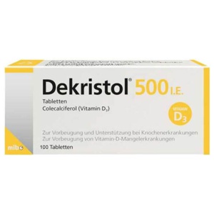DEKRISTOL 500 I.E. Vitamin D3 100 St Tabletten Produktbild