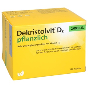 DEKRISTOLVIT D3 2000 I.E. pflanzlich Kapseln Produktbild