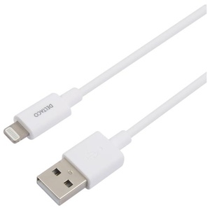 DELTACO - Lightning-kabel - USB hane till Lightning hane - 1 m - vit produkt bild