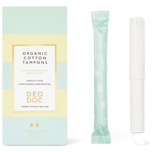 DeoDoc Organic Cotton Tampons With Applicator Regular Flow 16 pcs produktbilde